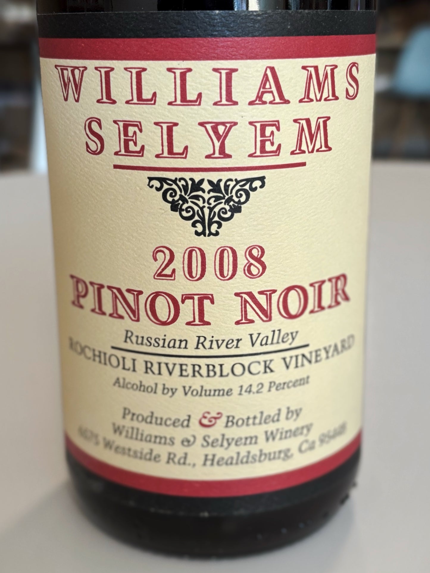 Williams Selyem Rochioli Riverblock Pinot Noir 2008