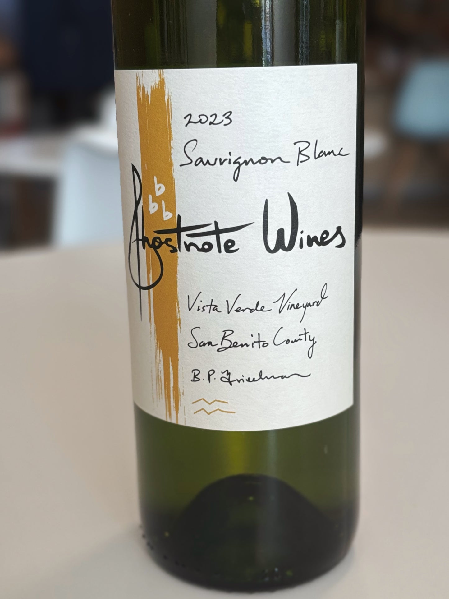 Ghostnote Wines San Benito County Sauvignon Blanc Vista Verde Vineyard 2023
