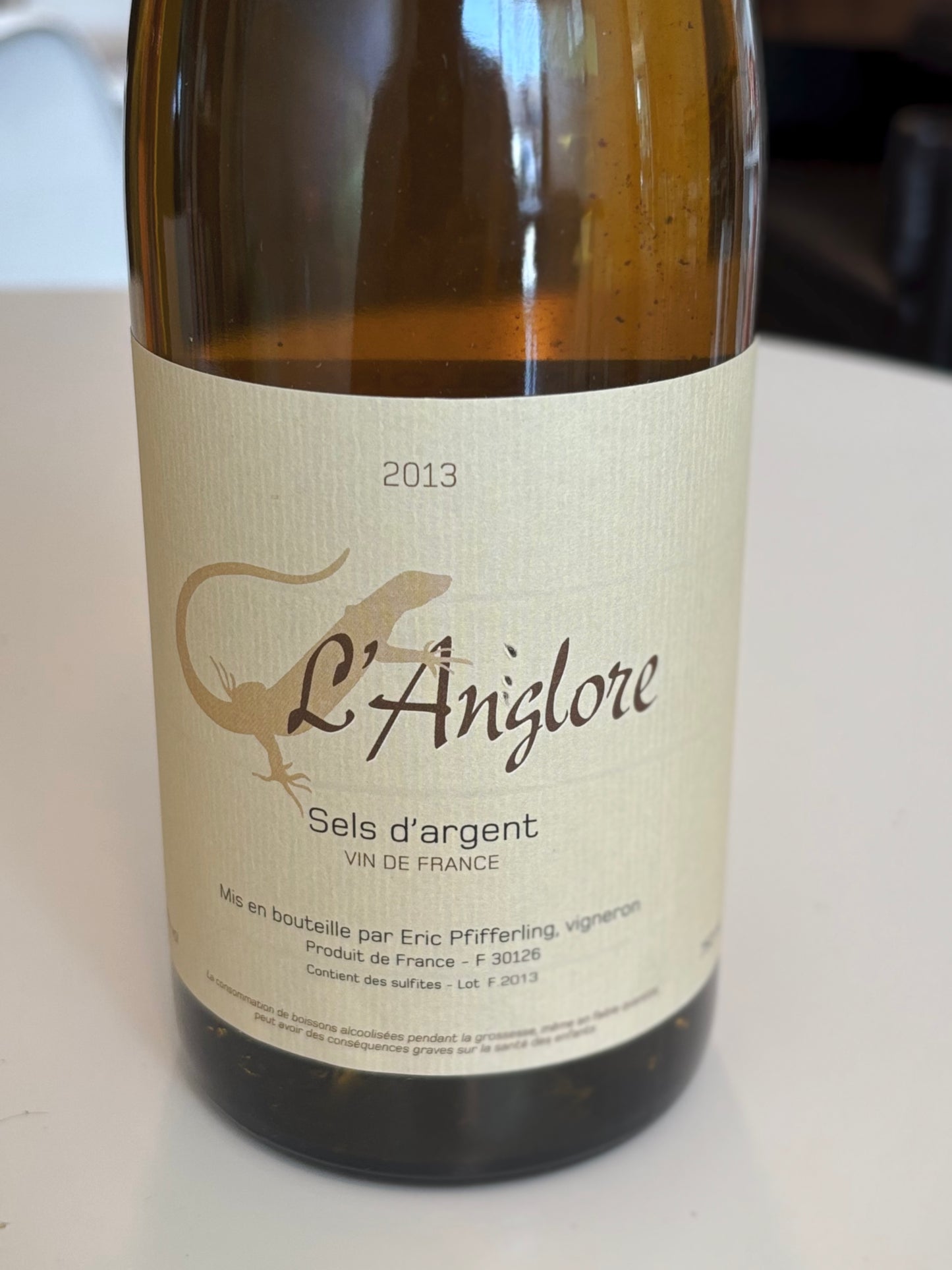 L’Anglore (Eric Pfifferling) Vin de France White Sels d’argent 2013