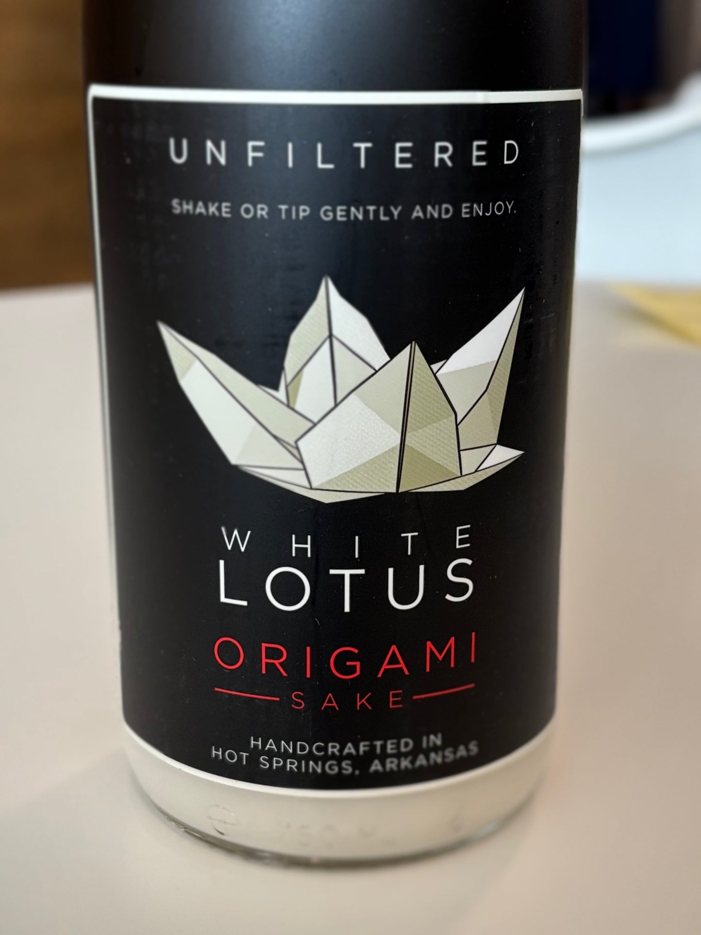 Origami Sake Nigori White Lotus, Arkansas 750ml