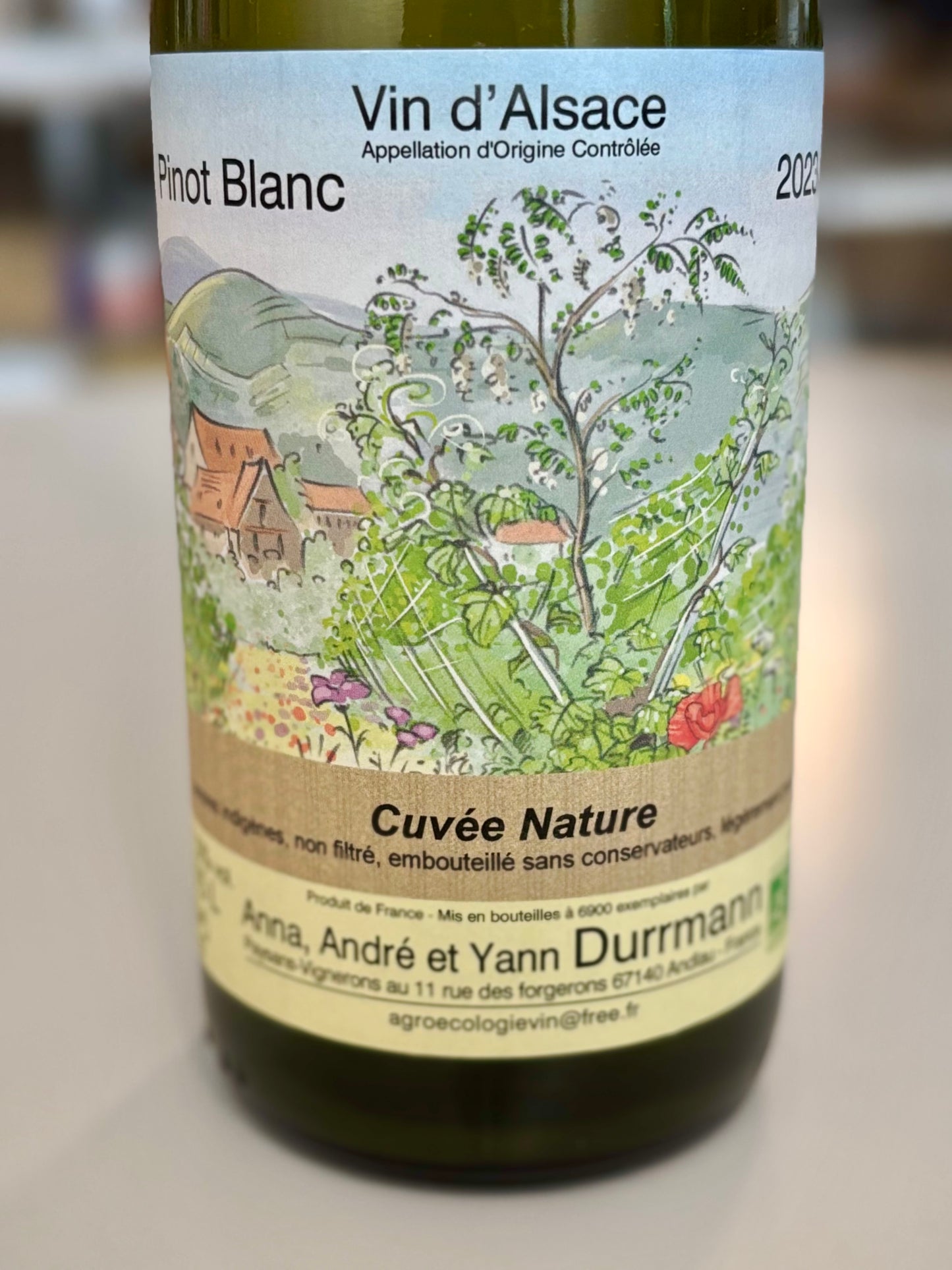 Anna, André et Yann Durrmann Alsace Pinot Blanc 2023