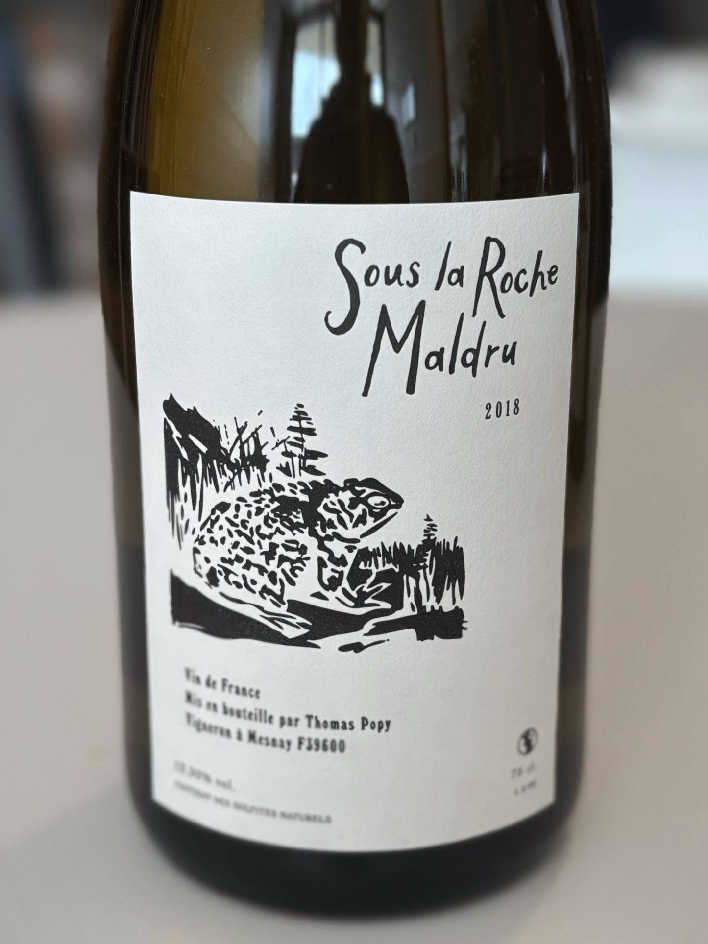 Thomas Popy Vin de France Savagnin Sous la Roche Maldru 2018