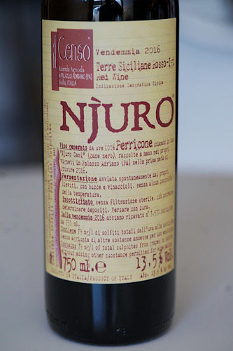 Il Censo Terre Siciliane Rosso IGT Njuro 2016