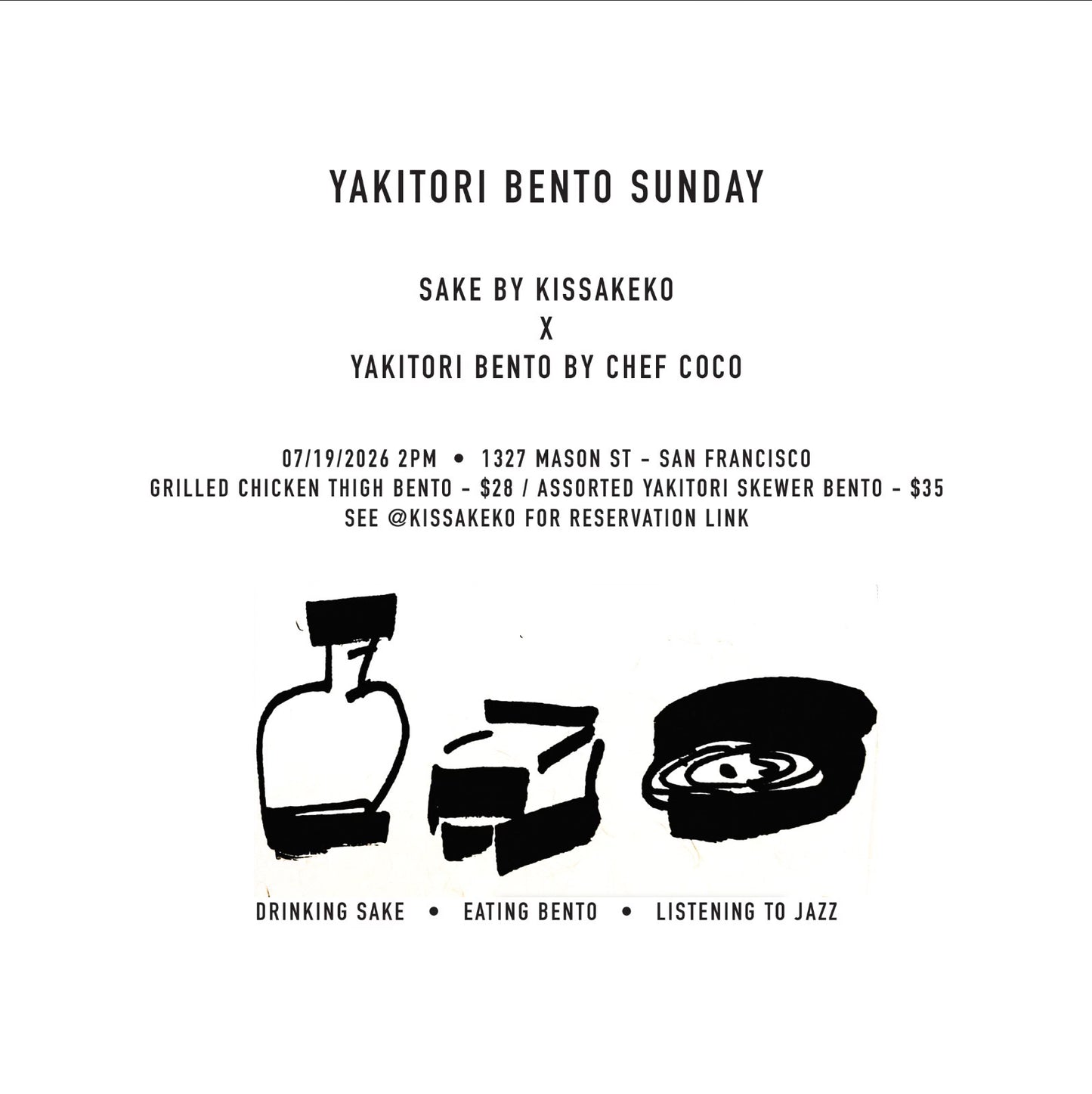Yakitori Sunday With Chef Coco Assorted Yakitori Skewer Bento