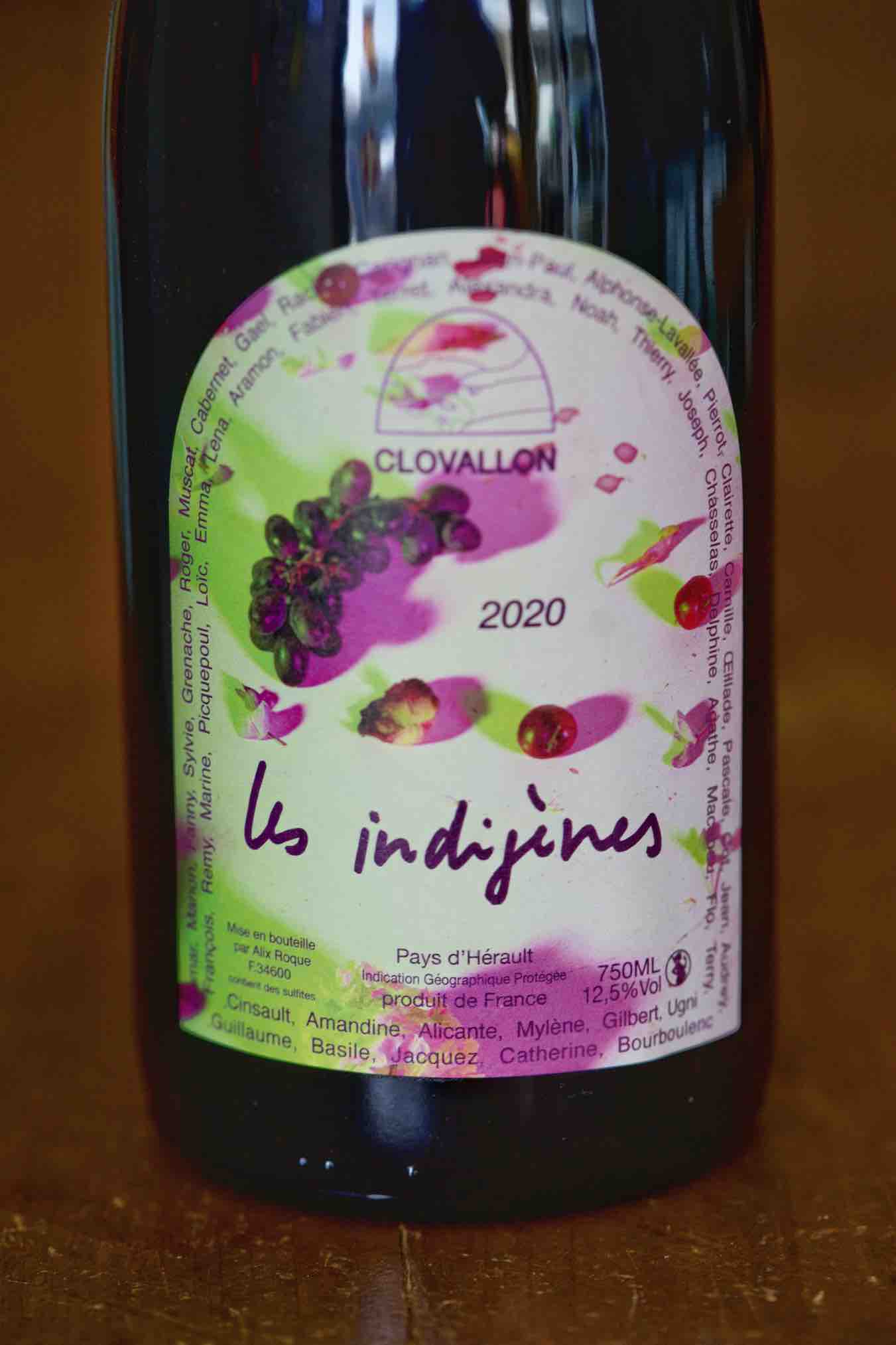 Domaine Clovallon Red Pays d'Hérault "les indigénes" 2020