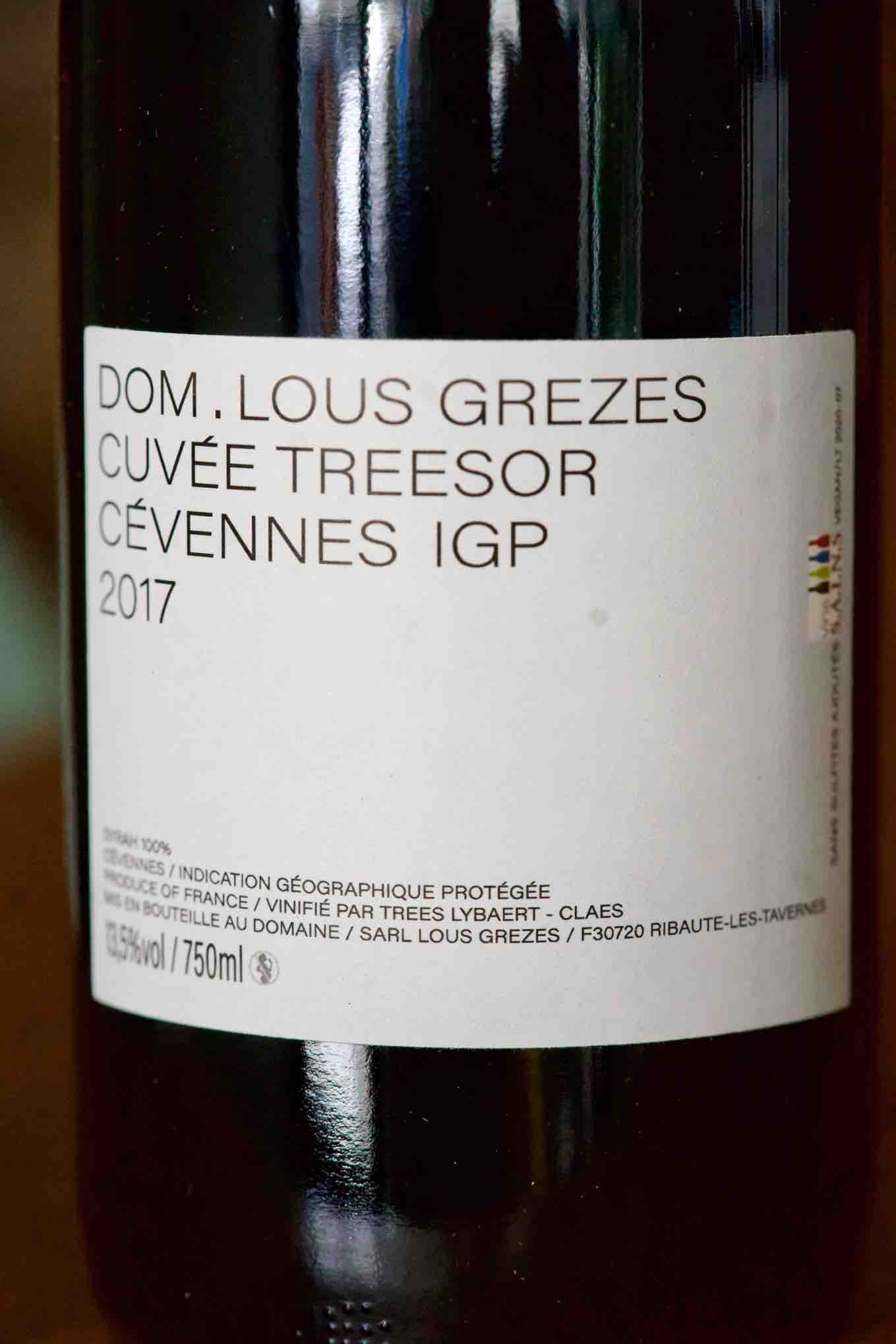Cevennes IGP Syrah "Treesor", Domaine Lous Grezes 2017