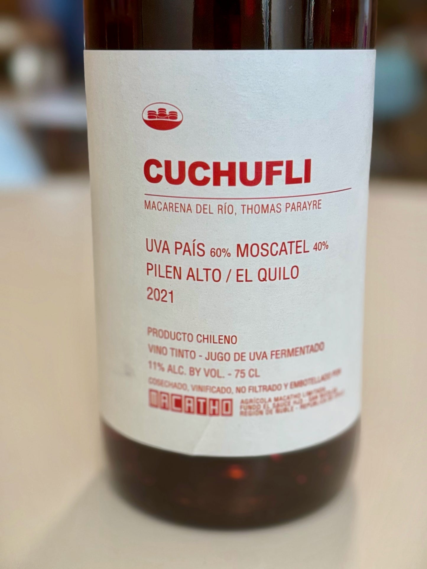 Macatho Chilean Red Cuchufli Pais-Moscatel 2021