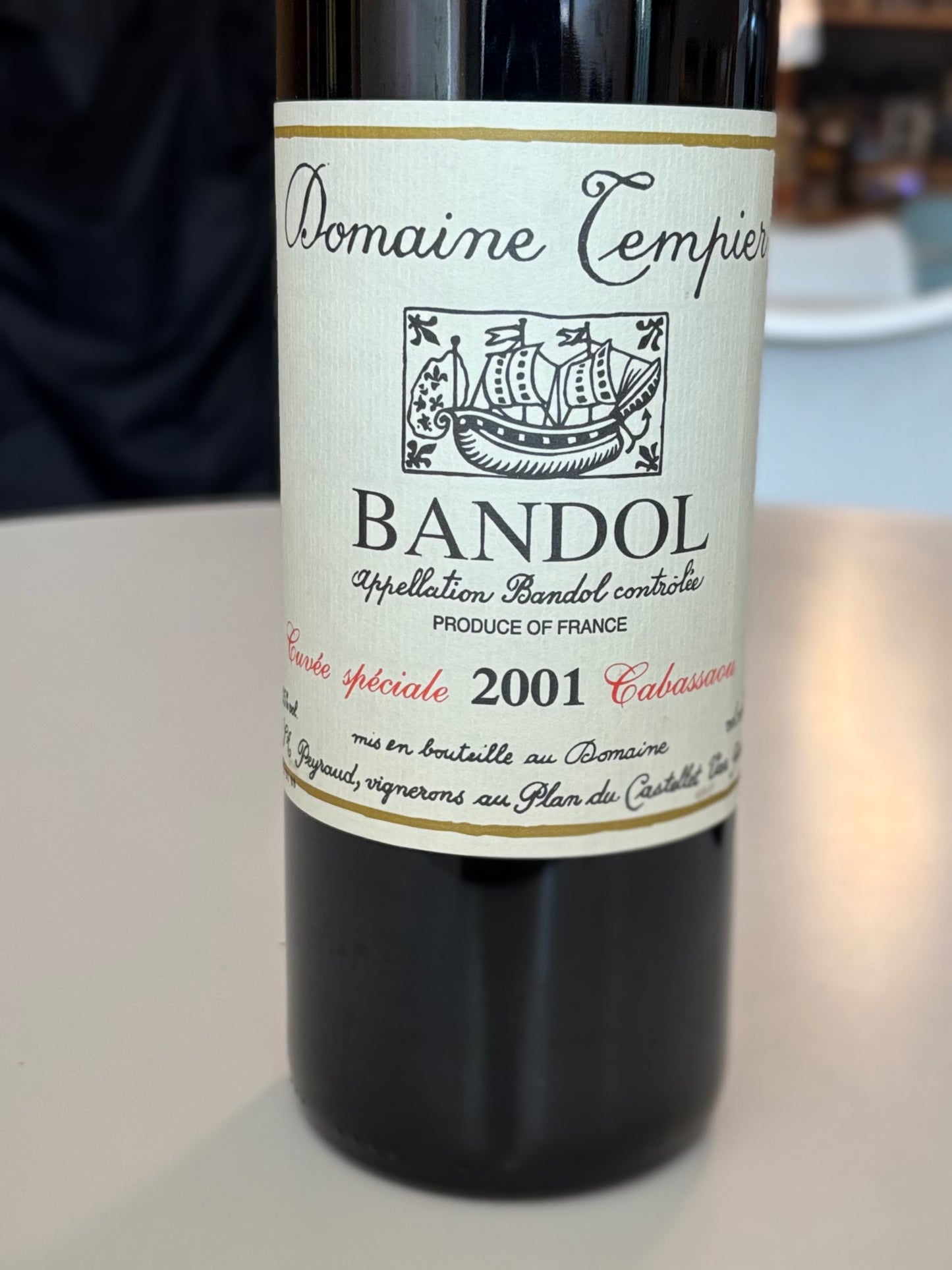 Domaine Tempier Bandol Cuvée Speciale Cabassaou 2001