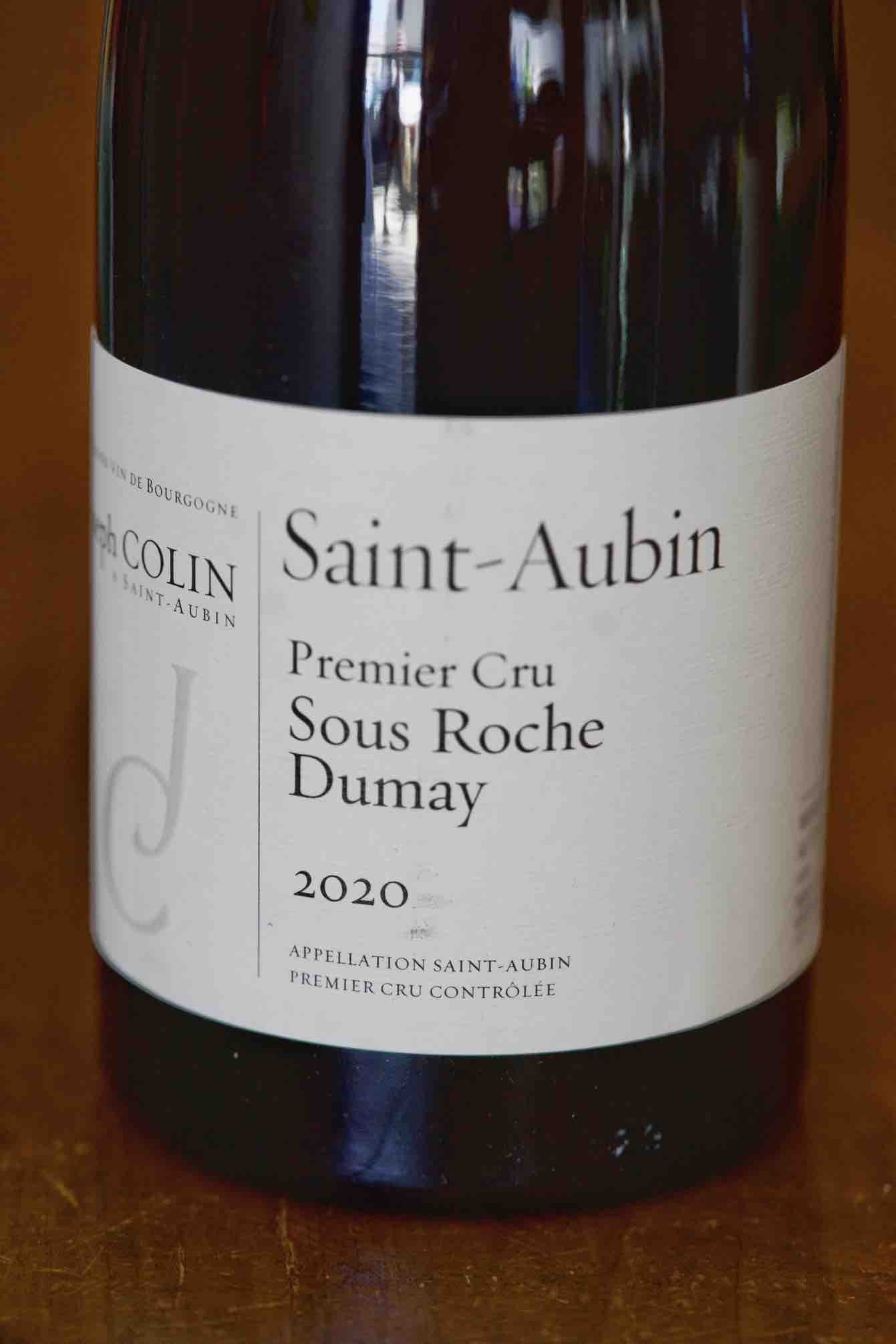 Joseph Colin Saint-Aubin Premier Cru Sous Roche Dumay 2020