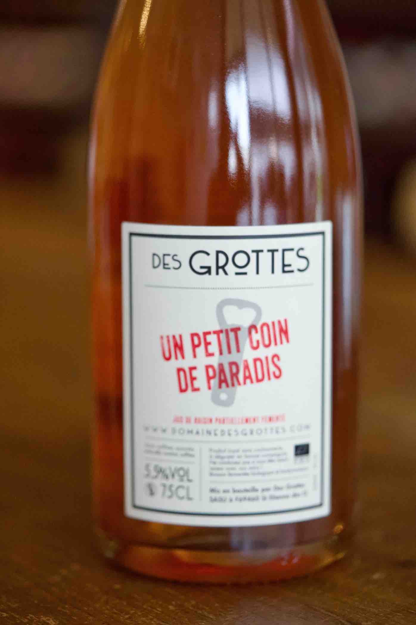 Vin de France Sparkling Wine Petnat "Un Petit Coin de Paradis", Domaine des Grottes 2021